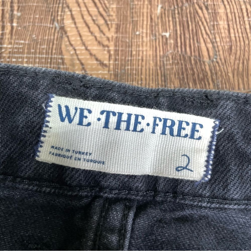 FREE PEOPLE WE THE FREE COME AS YOU ARE DENIM MAXI SKIRT - BLACK 2 - Picture 9 of 12